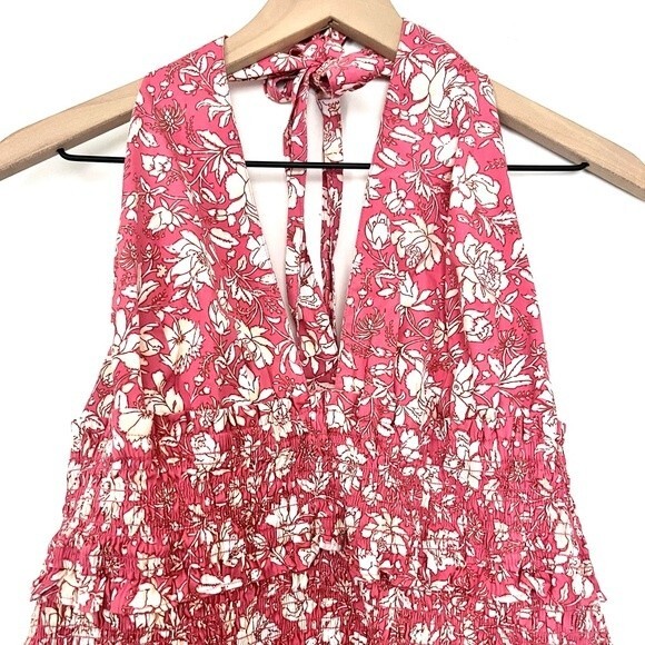 NWT J. Crew Smocked Halter Dress in Tossed Floral Print - Picture 3 of 7